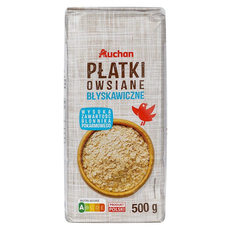 Płatki owsiane błyskawiczne Auchan 500 g