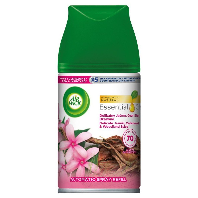 Wkład do odświeżacza Delikatna róża i nuty drzewne Air Wick 250 ml
