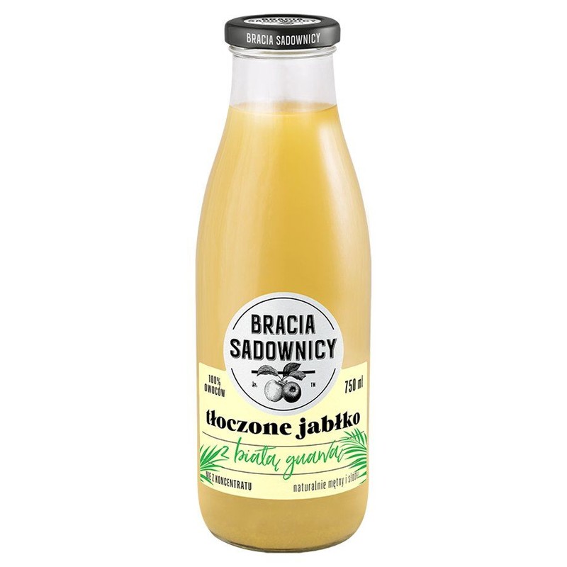 Sok tłoczony z jabłek z przecierem z guawy białej Bracia Sadownicy 750 ml