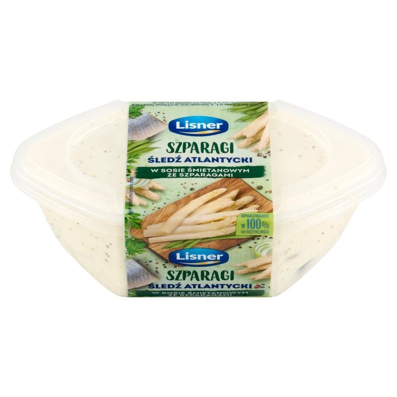 Filety śledziowe w sosie śmietanowym ze szparagami Lisner 280 g