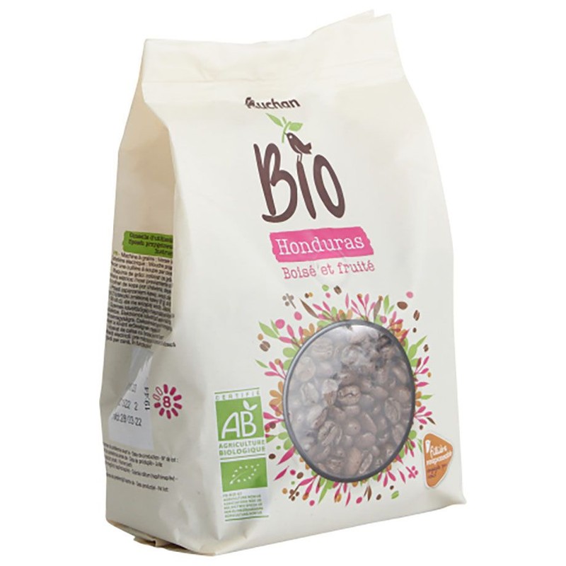 BIO Organiczna kawa ziarnista palona z Hondurasu  Auchan 500 g