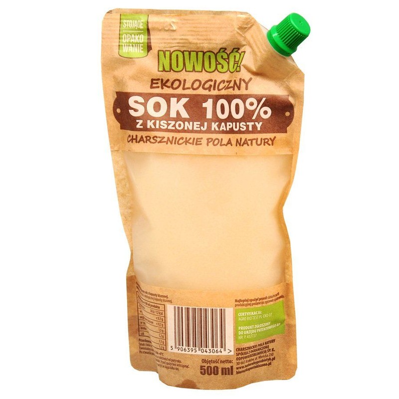 BIO Ekologiczny sok z kapusty kiszonej Charsznickie Pola Natury 500 ml