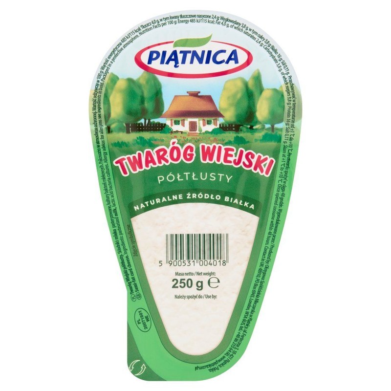 Twaróg wiejski półtłusty Piątnica 250 g