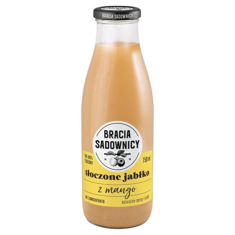 Sok tłoczone jabłko z mango  Bracia Sadownicy 750 ml