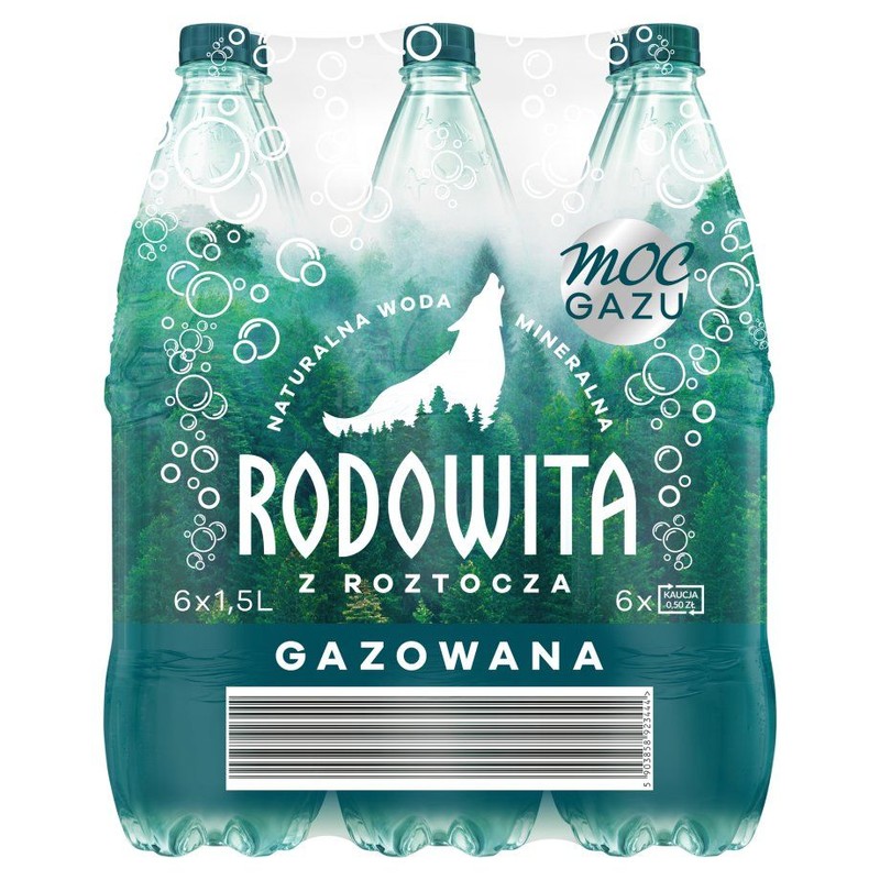 Naturalna woda mineralna gazowana  Rodowita z Roztocza 6 x 1,5 l