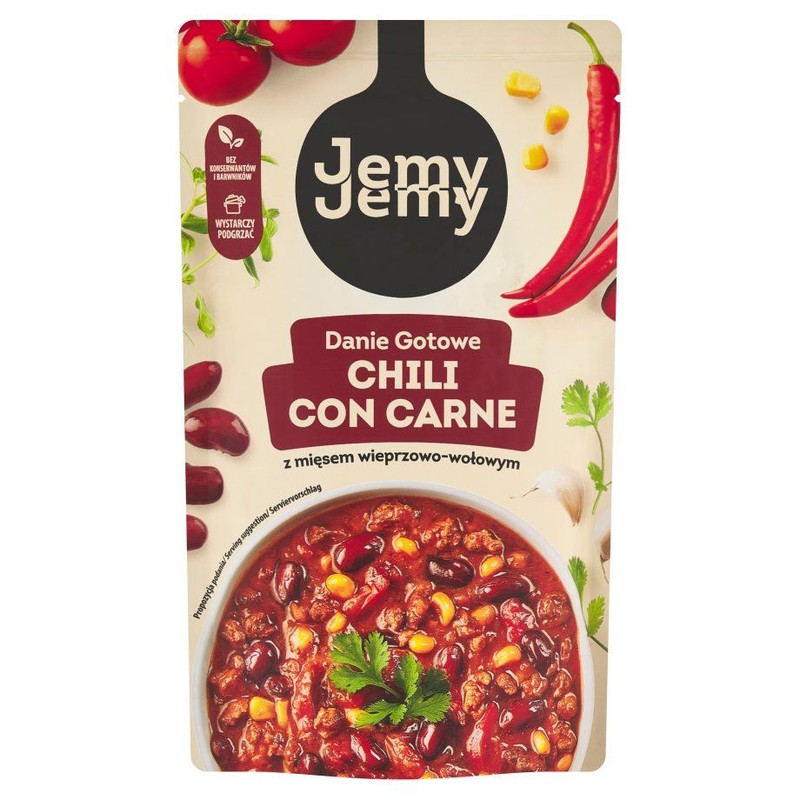Chili con carne z mięsem wieprzowo-wołowym   JemyJemy 360 g