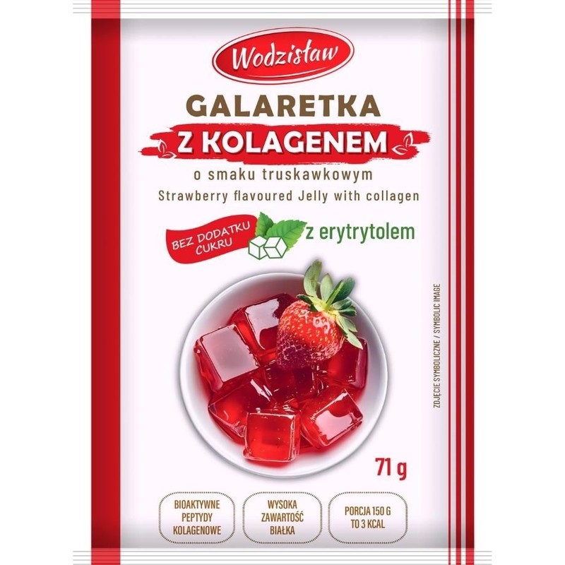 Galaretka z kolagenem o smaku truskawkowym Wodzisław 71 g