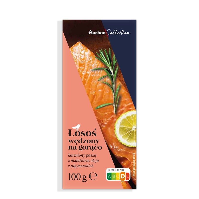 Łosoś wędzony na gorąco    Auchan Collection  100 g