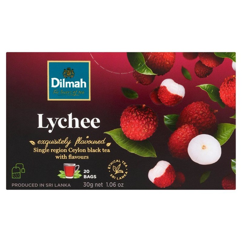 Herbata czarna z aromatem owocu liczi Dilmah 20 torebek