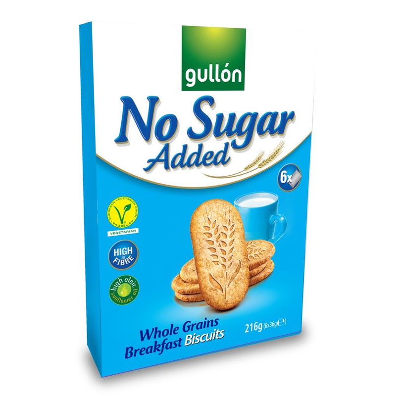Ciastka śniadaniowe z błonnikiem bez cukru Gullon 216 g