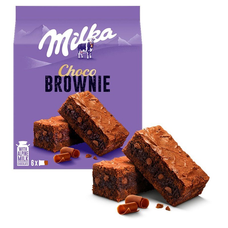 Ciastka z czekoladą i kawałkami czekolady mlecznej Choco Brownie Milka 150 g