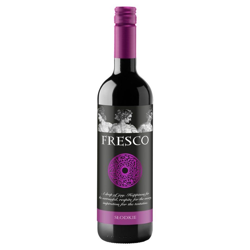 Wino czerwone słodkie Rosso z soku winogronowego alk. 10,0% obj. Fresco 750 ml
