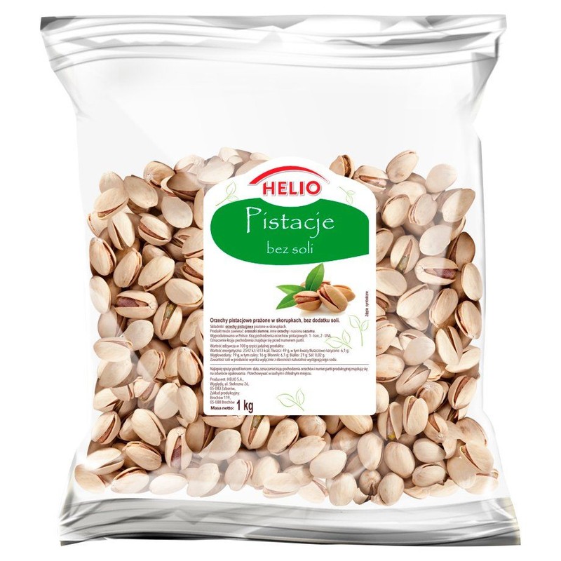 Pistacje prażone w skorupkach bez soli Helio 1 kg