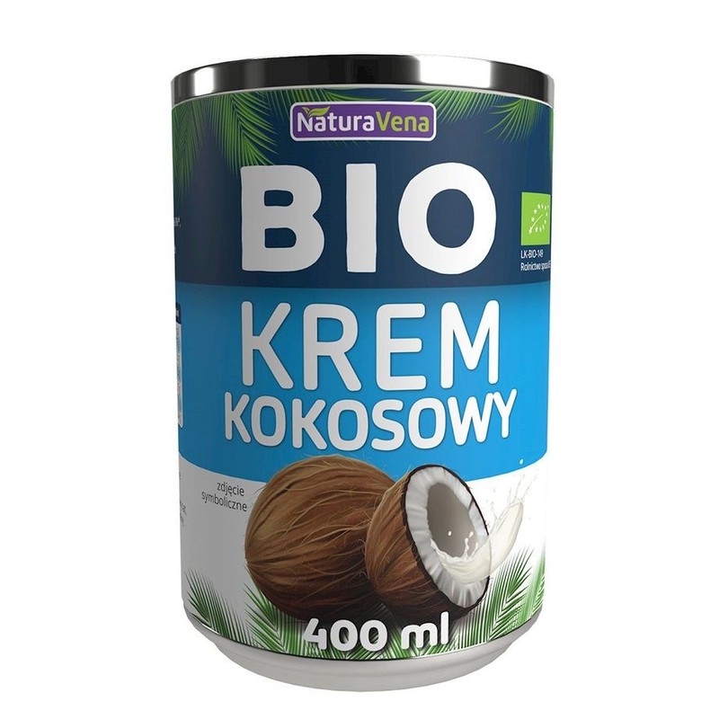 BIO Ekologiczny krem kokosowy o zawartości tłuszczu 17% NaturaVena 400 ml