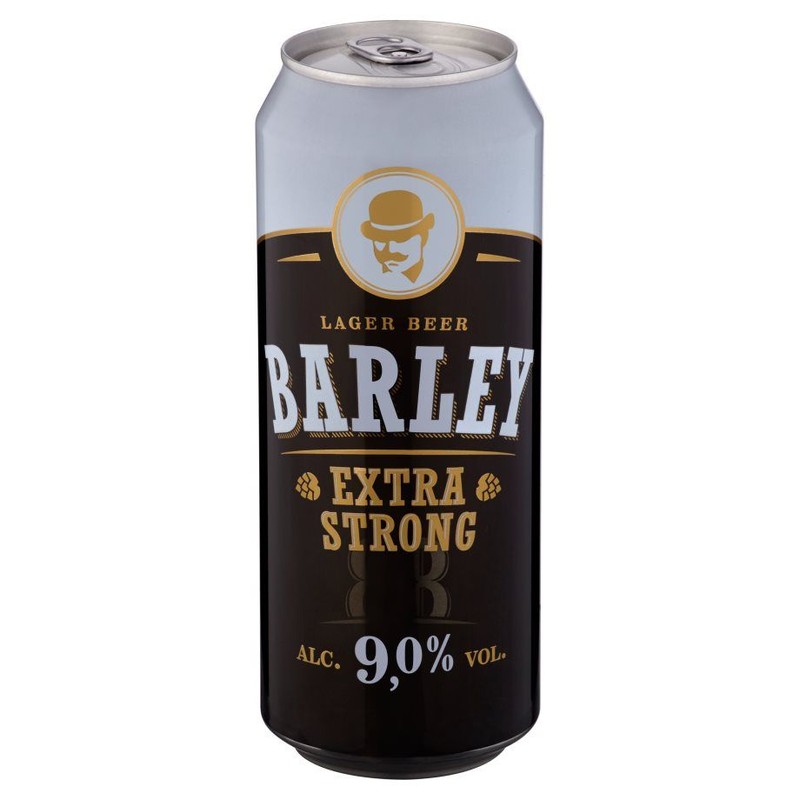 Piwo jasne Super Mocne alk. 9,0% obj.  Barley  500 ml
