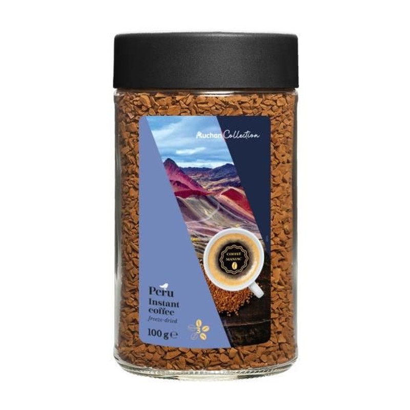 Kawa rozpuszczalna liofilizowana Peru Auchan 100 g