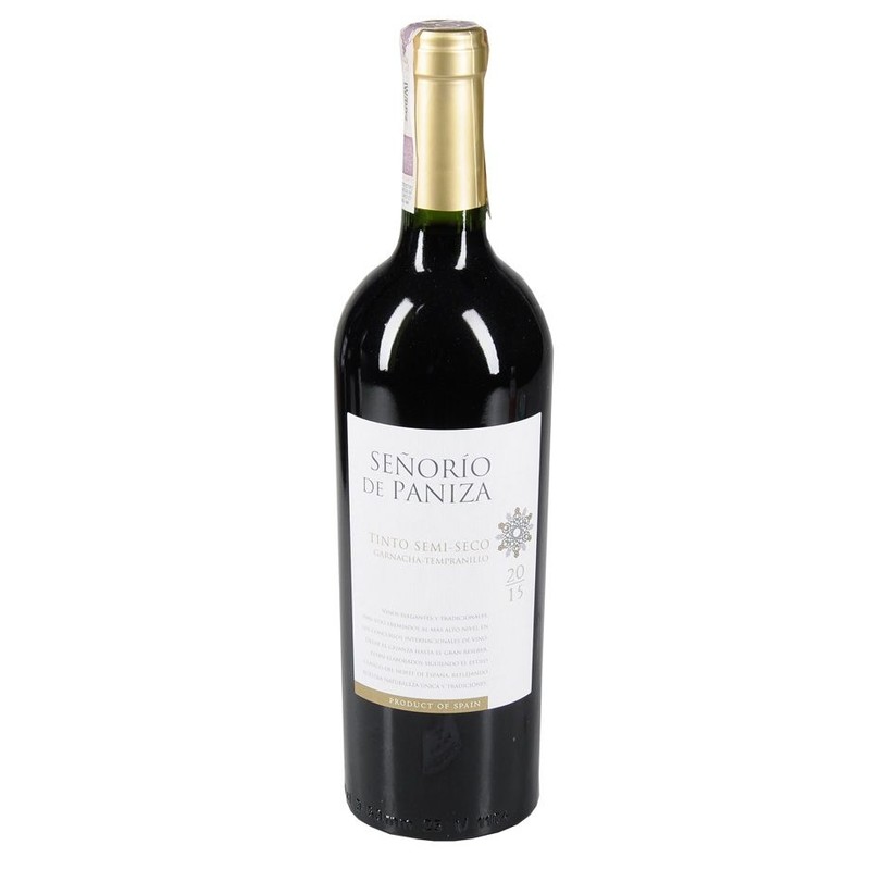 Wino hiszpańskie czerwone półwytrawne Tinto Semi Seco alk. 13,5% obj. Senorio de Paniza 750 ml