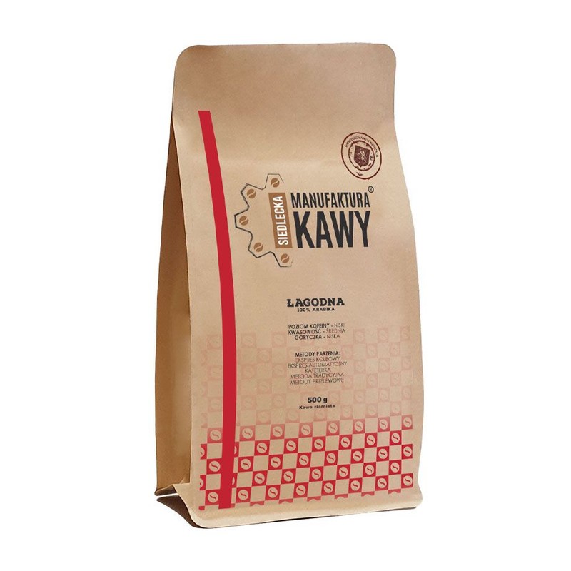 Kawa ziarnista rzemieślnicza łagodna Siedlecka Manufaktura Kawy  500 g