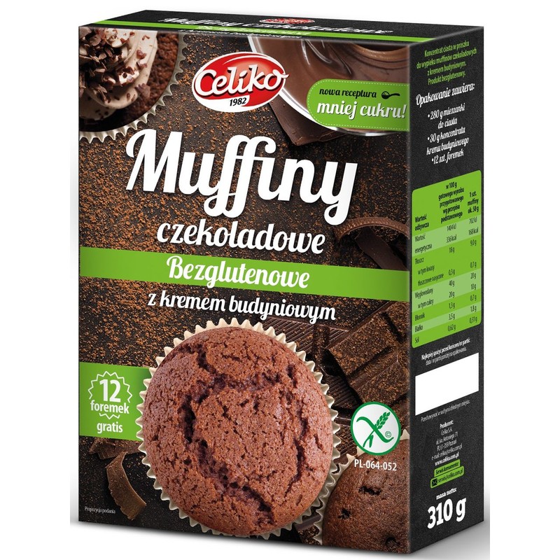 Muffiny czekoladowe bezglutenowe Celiko 310 g
