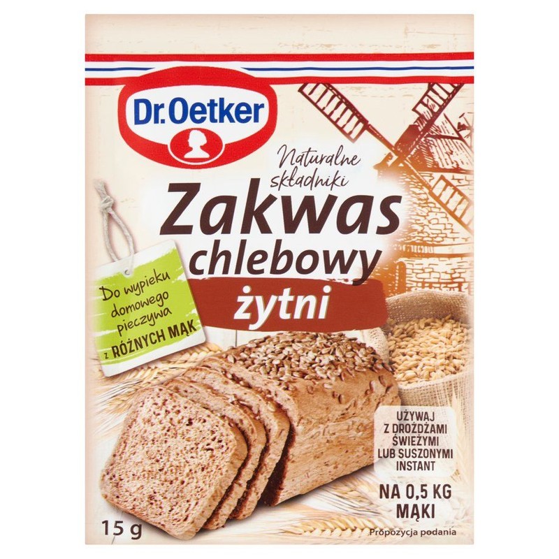 Zakwas żytni do wypieku pieczywa w proszku Dr.Oetker 15 g
