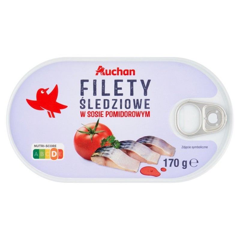 Filety śledziowe w sosie pomidorowym Auchan 170 g