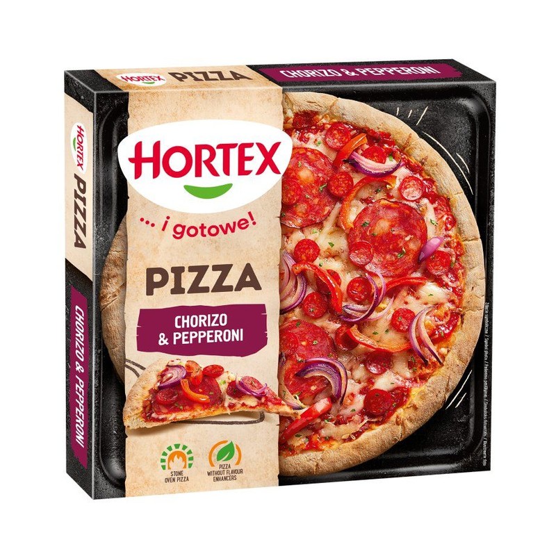 Pizza Chorizo i pepperoni  Hortex 370 g