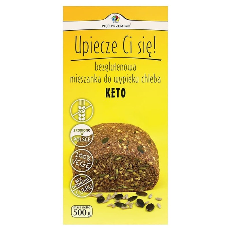 KETO Bezglutenowa mieszanka do wypieku chleba  Pięć Przemian 500 g