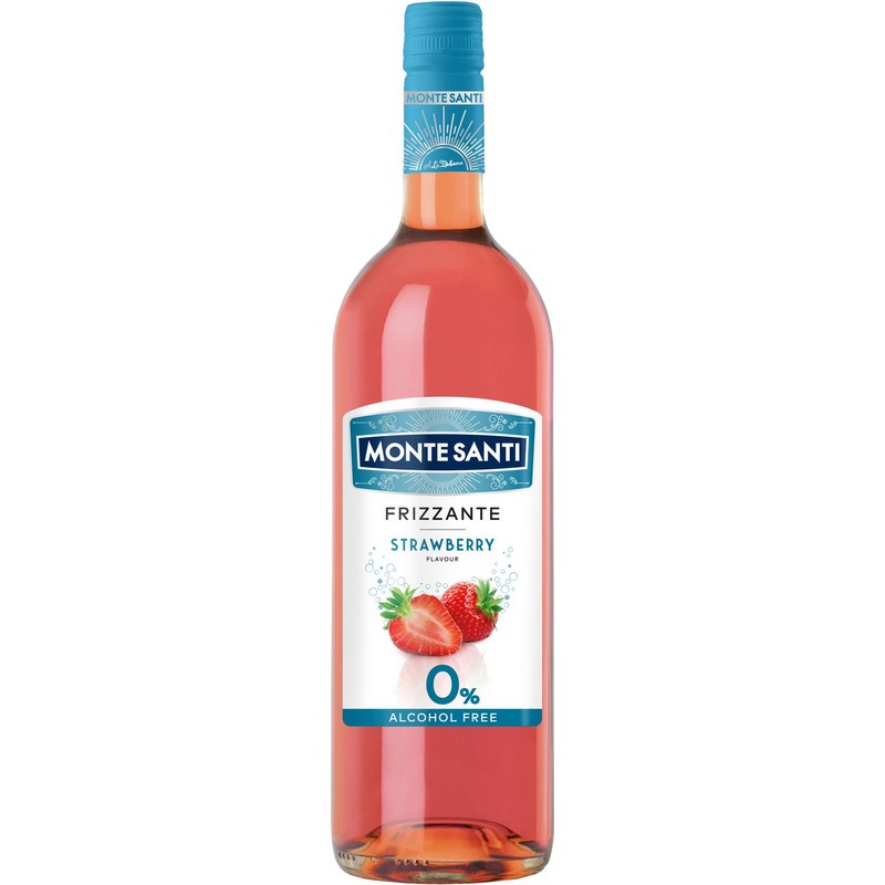 Wino bezalkoholowe Frizzante Strawberry alk. do 0,5% obj. Monte Santi 750 ml