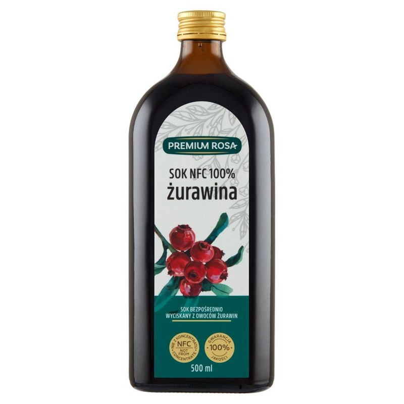 Sok z owoców żurawin 100% Premium Rosa 500 ml