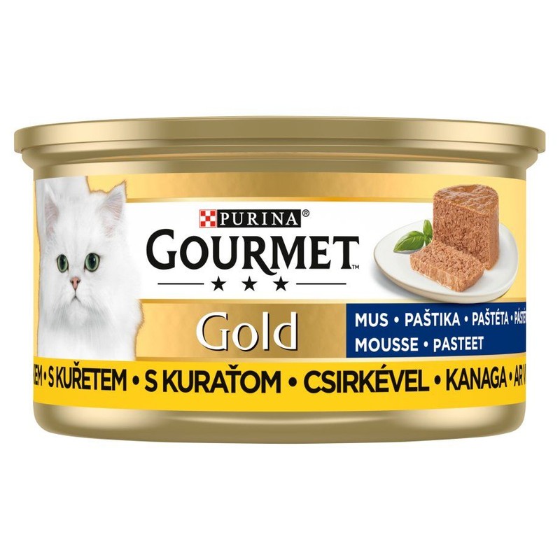 Mokra karma dla dorosłych kotów z kurczakiem  Gourmet 85 g