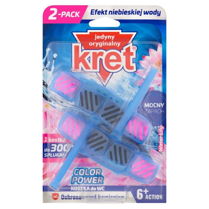 Zawieszka do toalety barwiąca wodę WATER LILY 40g Kret 2 sztuki