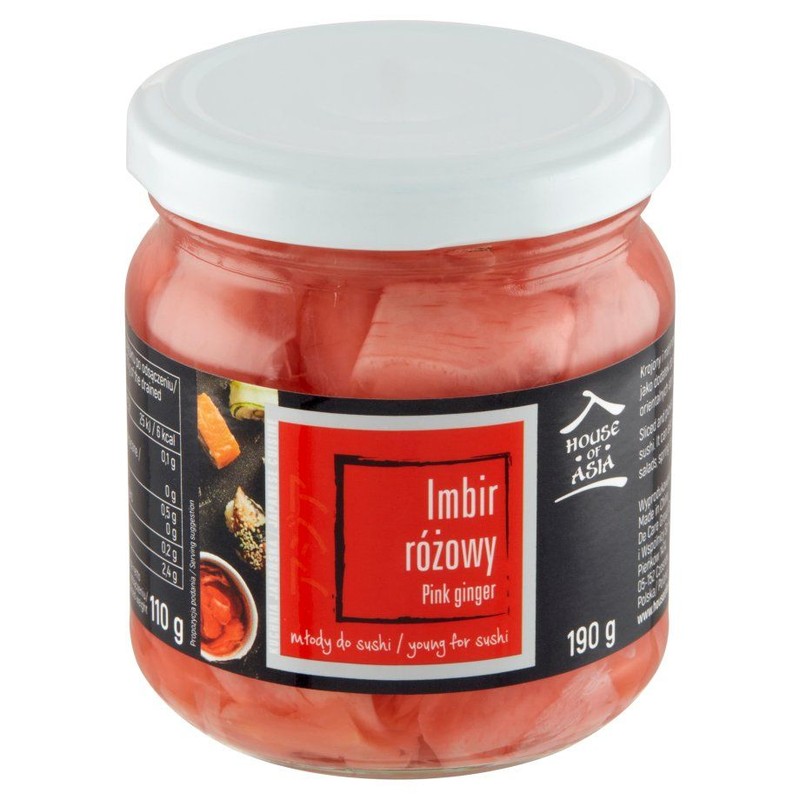 Imbir młody różowy do sushi House of Asia 190 g