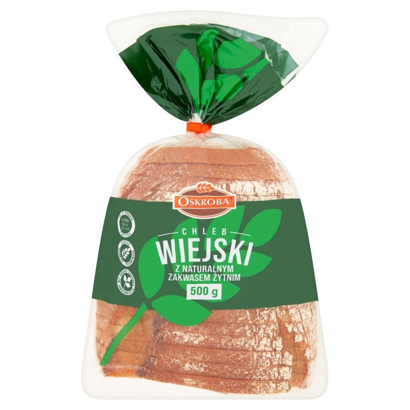 Chleb Wiejski pszenno-żytni z naturalnym zakwasem żytnim Oskroba 500 g