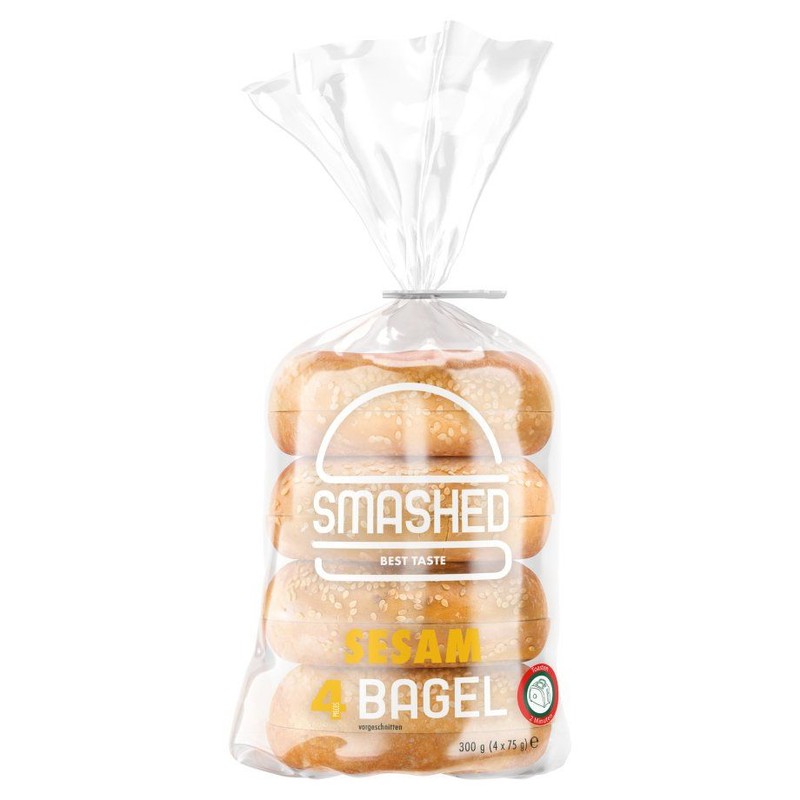 Bajgle z sezamem Smashed 4 x 75 g