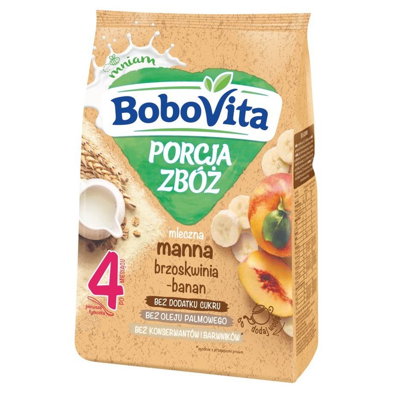 Kaszka mleczna manna brzoskwinia-banan po 4. miesiącu BoboVita 210 g