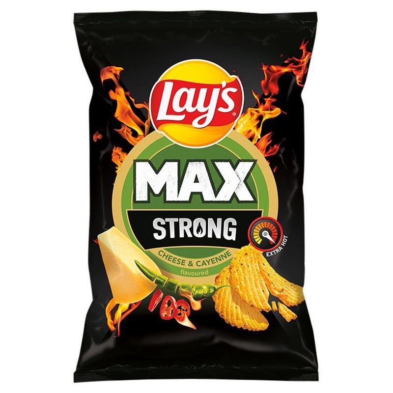 Strong Chipsy o smaku sera i ostrej papryki Lay's 130 g