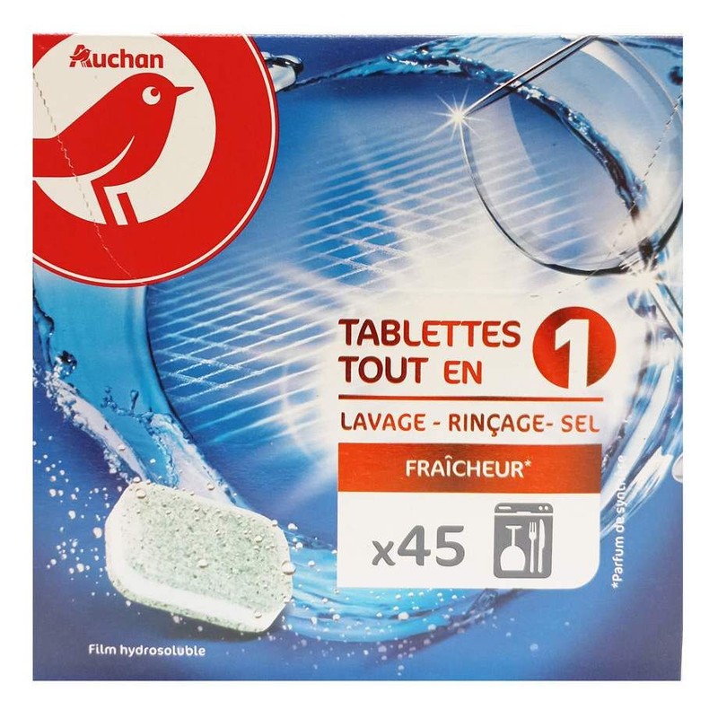 Tabletki do zmywarki ALL IN ONE Auchan 45 tabletek