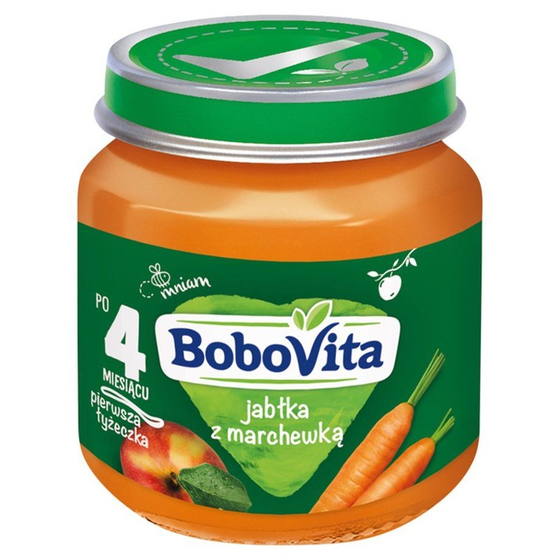 Jabłka z marchewką po 4. miesiącu  BoboVita 125 g
