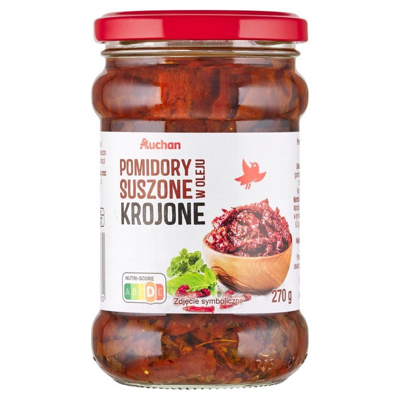 Pomidory suszone w oleju krojone Auchan 150 g