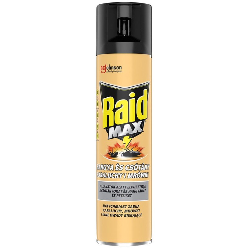 Max przeciw karaluchom i mrówkom w aerozolu Raid 400 ml