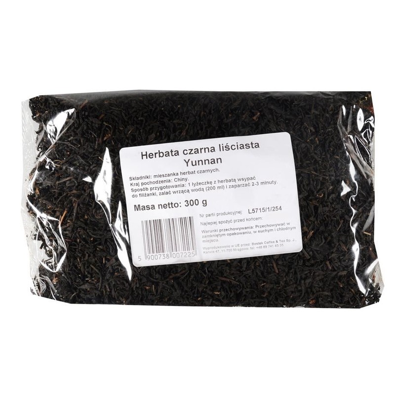 Herbata czarna liściasta Yunnan Bastek Coffee & Tea 300 g