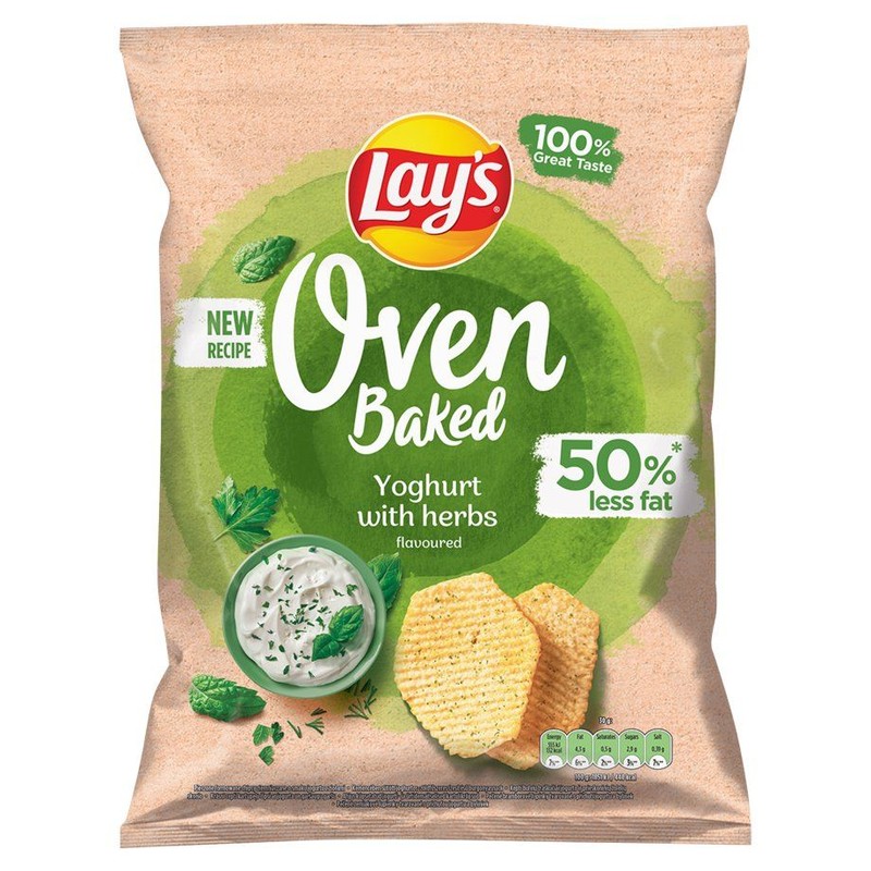 Chipsy Oven Baked o smaku jogurtu z ziołami  Lay's 180 g