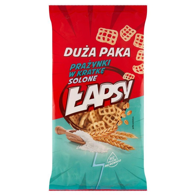 Prażynki w kratkę solone Łapsy 110 g