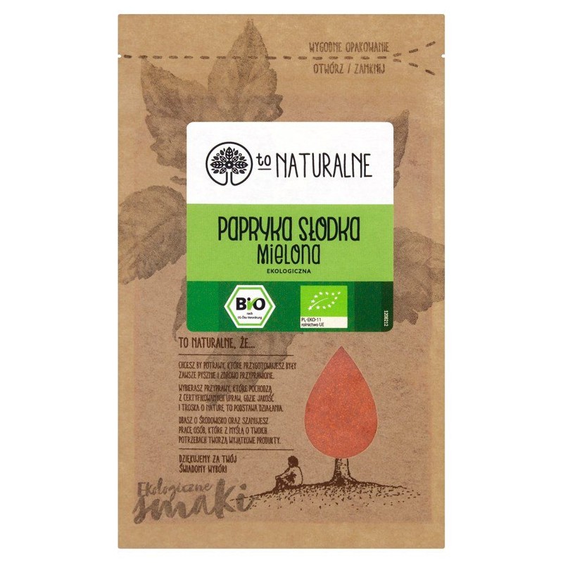 BIO Ekologiczny papryka słodka mielona To Naturalne 15 g