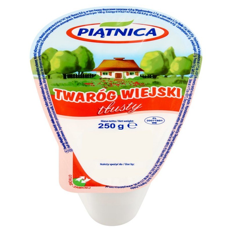 Twaróg wiejski tłusty Piątnica 250 g