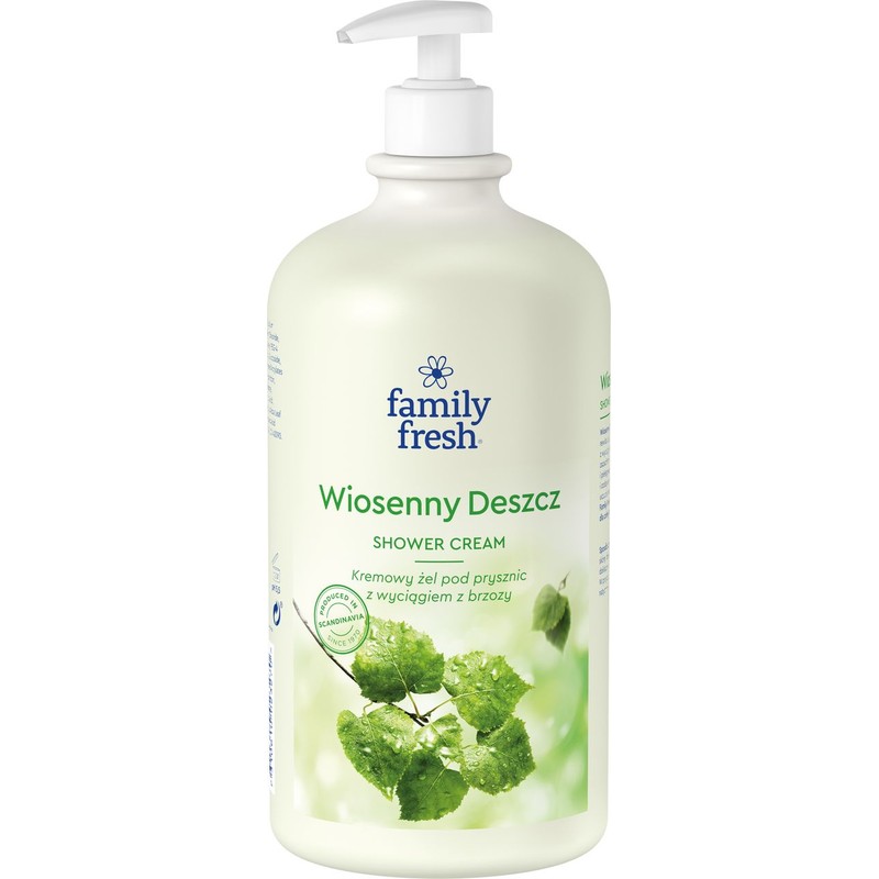 Kremowy żel pod prysznic z wyciągiem z brzozy Family fresh 1 l