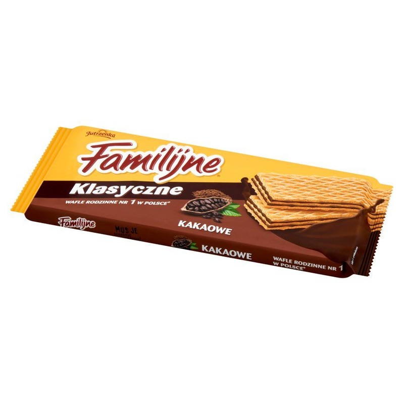 Wafle Familijne klasyczne kakaowe Jutrzenka 180 g