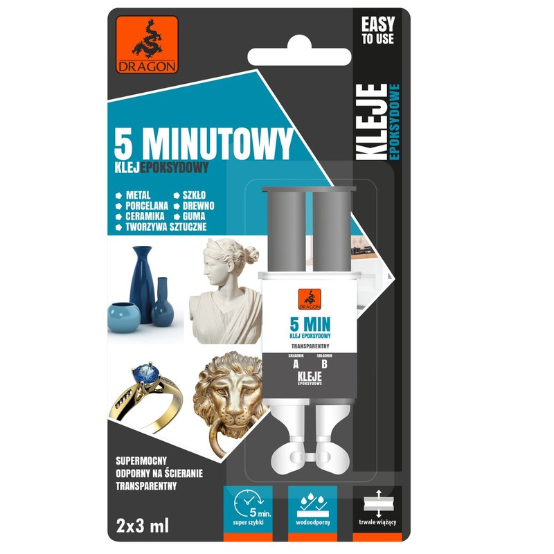 Klej epoksydowy uniwersalny 5 minutowy Dragon 2 x 3 ml