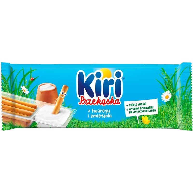 Kremowy serek z paluszkami chlebowymi Kiri 35 g