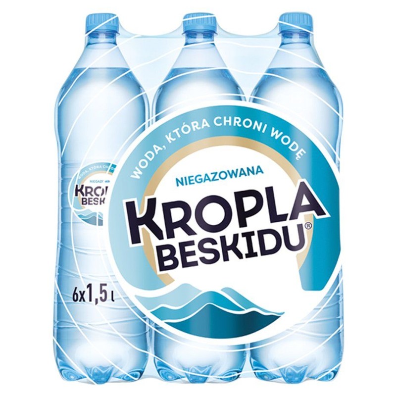 Naturalna woda mineralna niskozmineralizowana niegazowana Kropla  Beskidu 6 x 1,5 l